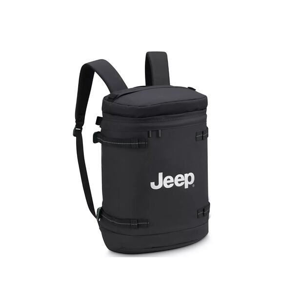 New Jeep JS013C Cylindrical Backpack (Black, 15.6" Laptop) 17" Laptop Black - Picture 1 of 7